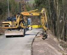 bagger-strassenbau